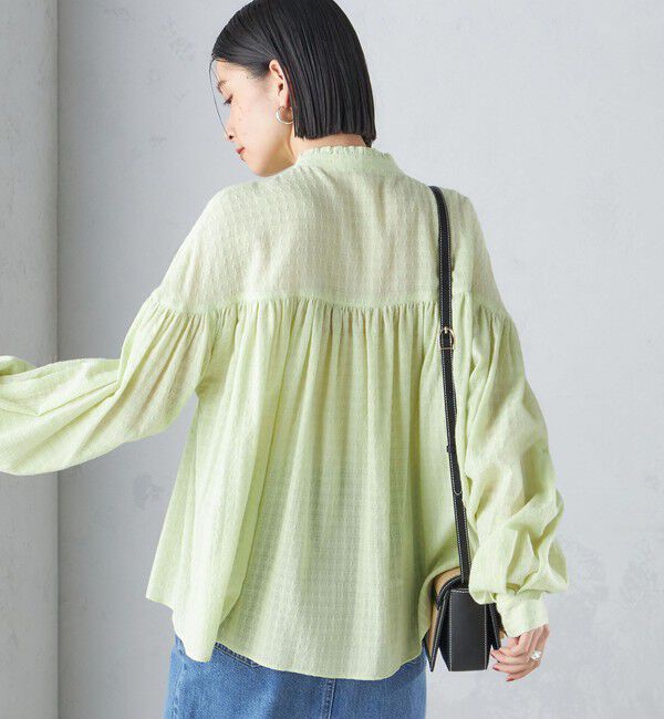 SHIPS for women「〈洗濯機可能〉スタンドフリル ボリューム ブラウス 24SS ◇」|シャツ・ブラウス|