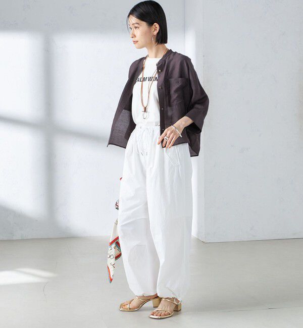 SHIPS for women「〈手洗い可能〉裾ドロスト ナイロン カーゴ パンツ ◇」|その他|