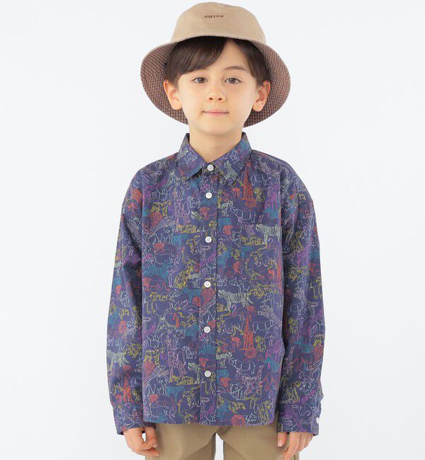 SHIPS KIDS「SHIPS KIDS:100～130cm / ボタンダウン リラックス 長袖 シャツ」|シャツ・ブラウス|