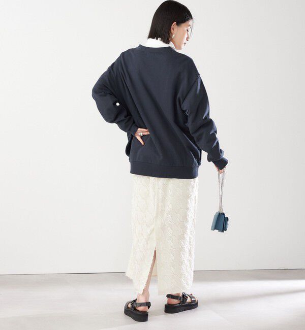 SHIPS for women「【SHIPS別注】81BRANCA:〈洗濯機可能〉レタード スウェット カーディガン」|カーディガン|