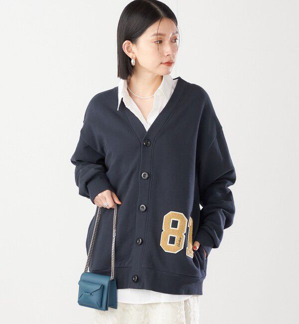 SHIPS for women「【SHIPS別注】81BRANCA:〈洗濯機可能〉レタード スウェット カーディガン」|カーディガン|