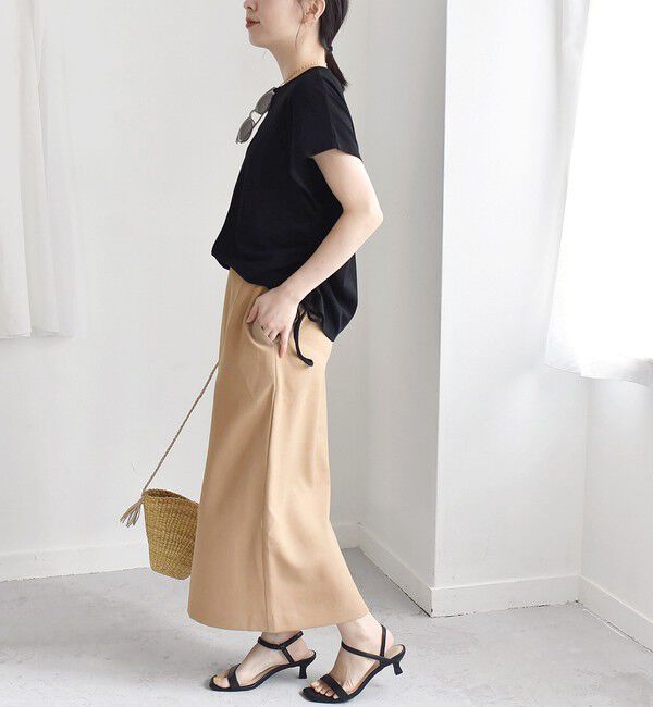 quaranciel「quaranciel:〈洗濯機可能〉アイライン スカート &times; フレンチ TEE セット」|タイト|