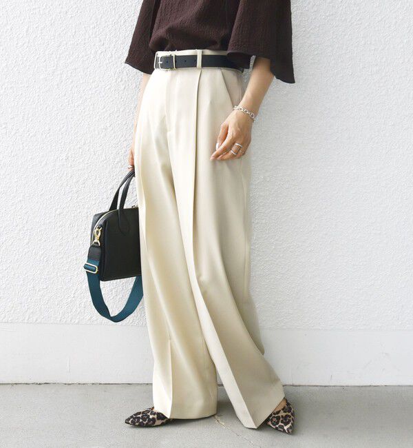 SHIPS for women「ウエスト ベルト デザイン セミワイド パンツ」|その他|