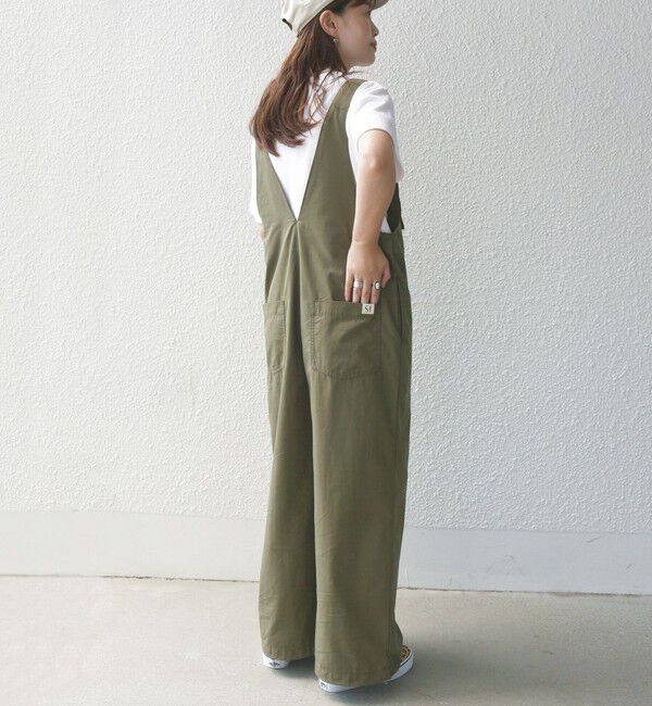 SHIPS for women「〈洗濯機可能〉ミリタリー 裾 ドロスト オールインワン」|オールインワン|