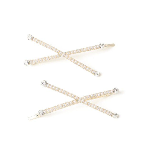 SHIPS KIDS「SHIPS KIDS:クロス パール モチーフ ヘアピン セット」|その他|