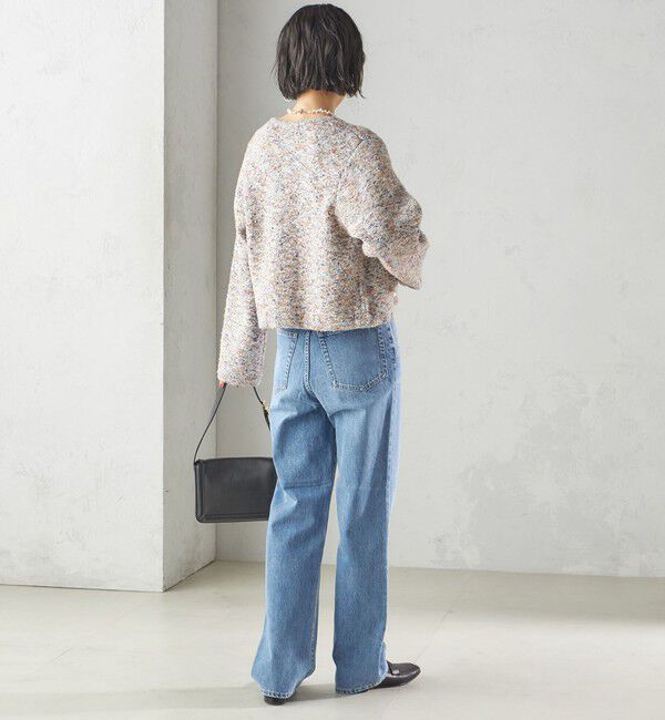 SHIPS for women「〈手洗い可能〉ミックス ツイード ショート ジャケット」|カーディガン|