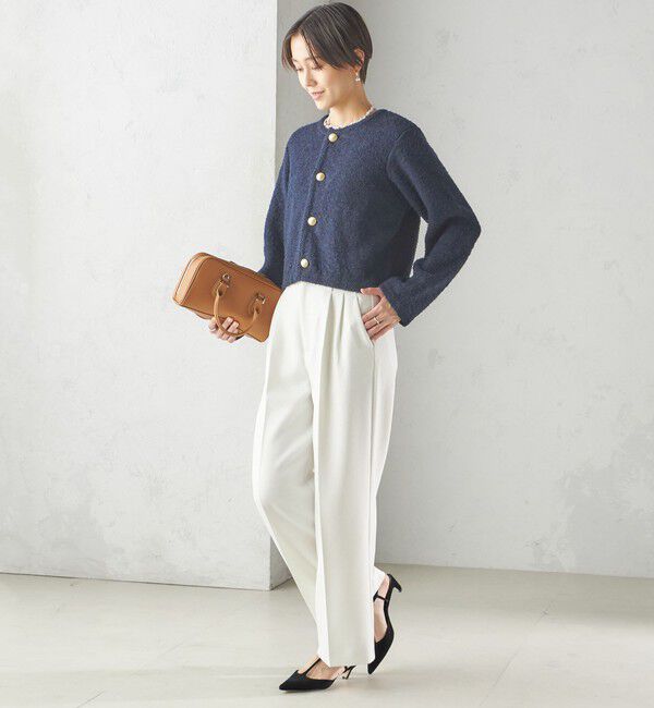 SHIPS for women「〈手洗い可能〉ミックス ツイード ショート ジャケット」|カーディガン|