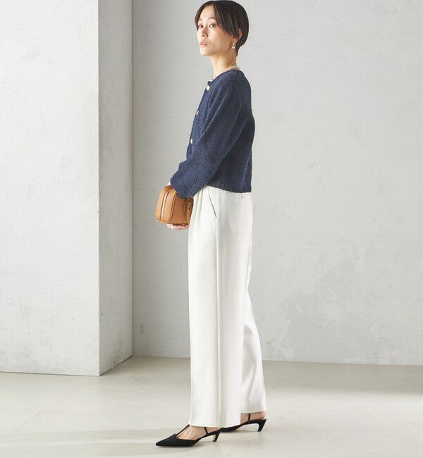 SHIPS for women「〈手洗い可能〉ミックス ツイード ショート ジャケット」|カーディガン|