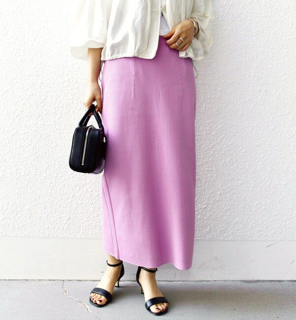 SHIPS for women「〈手洗い可能〉前後 2WAY リブ ニット スカート」|スカート|