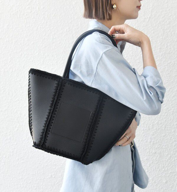 SHIPS any「SHIPS any: ステッチ エンブロイダリー ポケット トートバッグ」|トートバッグ|