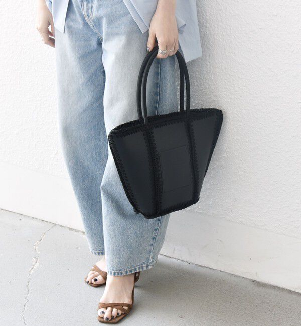 SHIPS any「SHIPS any: ステッチ エンブロイダリー ポケット トートバッグ」|トートバッグ|