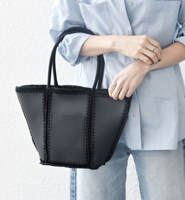 SHIPS any「SHIPS any: ステッチ エンブロイダリー ポケット トートバッグ」|トートバッグ|