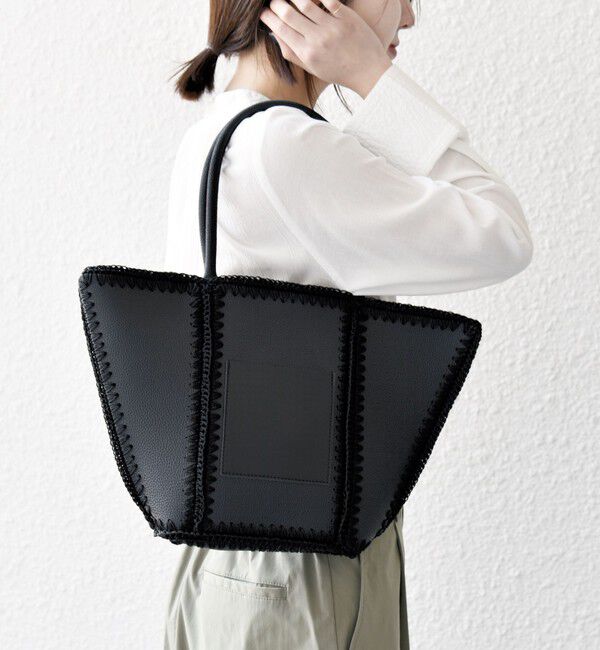 SHIPS any「SHIPS any: ステッチ エンブロイダリー ポケット トートバッグ」|トートバッグ|