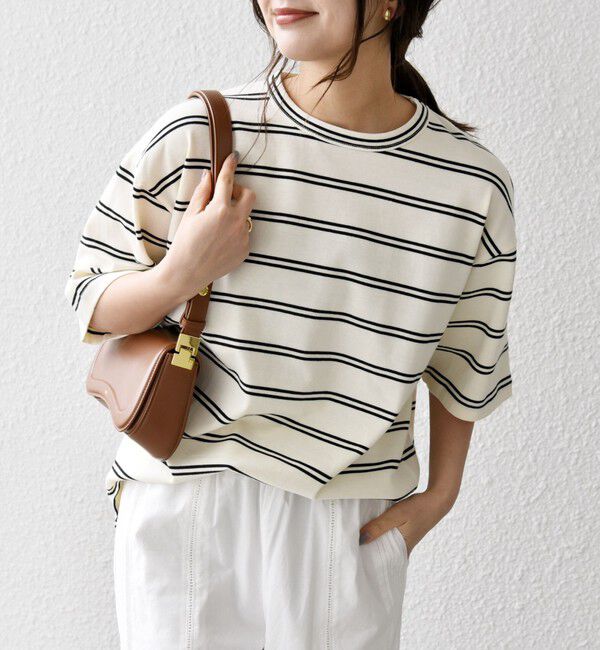 SHIPS any「【SHIPS any別注】sports wear: レトロ カラー ボーダー Tシャツ◇」|Tシャツ・カットソー|