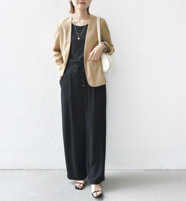 SHIPS for women「〈手洗い可能〉FUNCTIONAL カラーレス ジャケット（セットアップ対応）」|ノーカラージャケット|