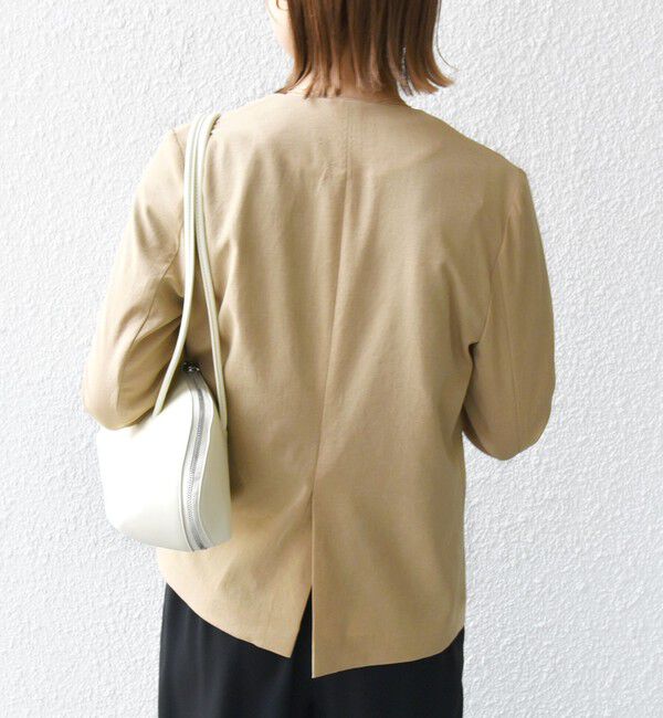 SHIPS for women「〈手洗い可能〉FUNCTIONAL カラーレス ジャケット（セットアップ対応）」|ノーカラージャケット|