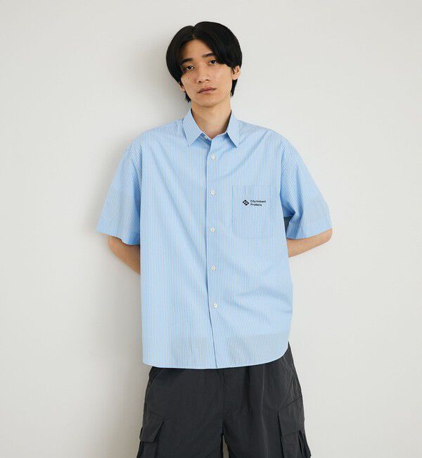 SHIPS「City Ambient Products: レギュラーカラー ブロード オーバー シャツ (半袖)」|シャツ・ブラウス|