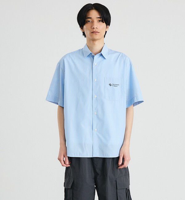 SHIPS「City Ambient Products: レギュラーカラー ブロード オーバー シャツ (半袖)」|シャツ・ブラウス|