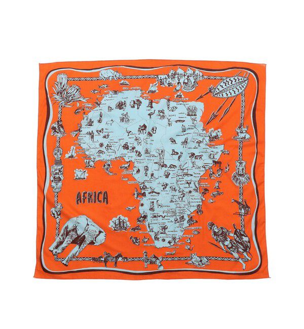 SHIPS for women「BINDU:アフリカ スカーフ」|バンダナ・スカーフ|オレンジ