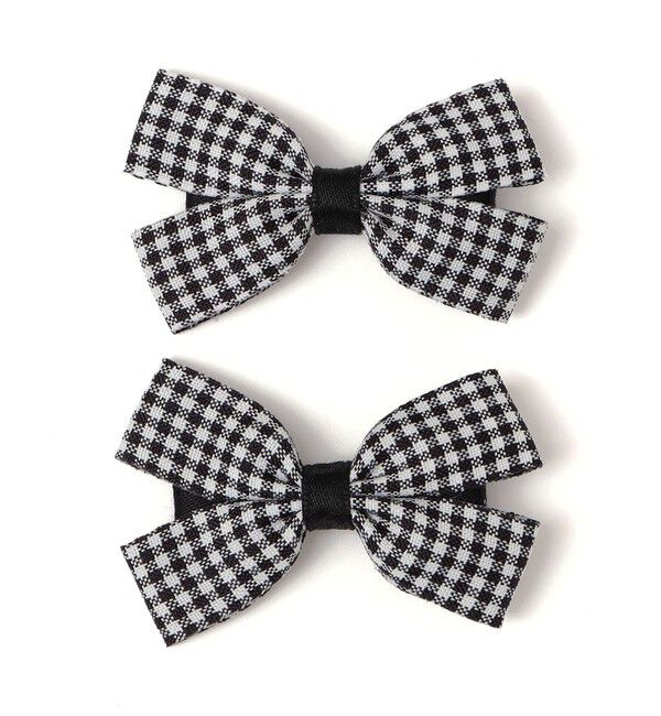 SHIPS KIDS「SHIPS KIDS: ギンガムチェック リボン ヘアピン セット」|その他|