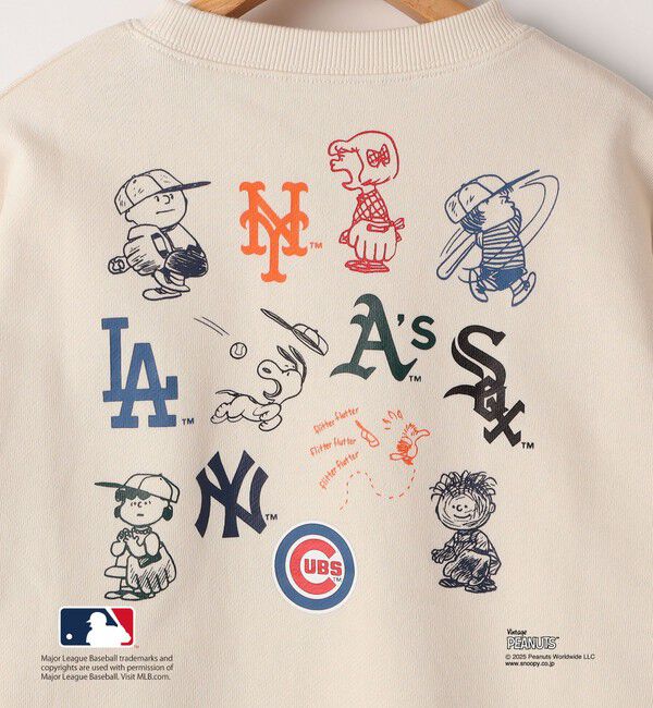 SHIPS KIDS「SHIPS KIDS:130～170cm / PEANUTS&times;MLB プリント スウェット」|スウェット・ジャージ|