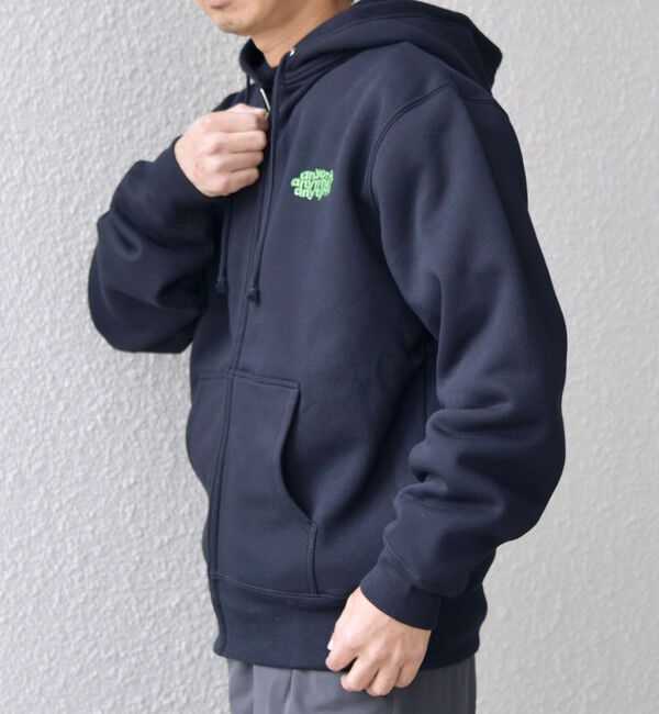 SHIPS any「【WEB限定】SHIPS any: ワンポイント ロゴ 裏起毛 スウェット ジップ パーカー◇」|パーカー|