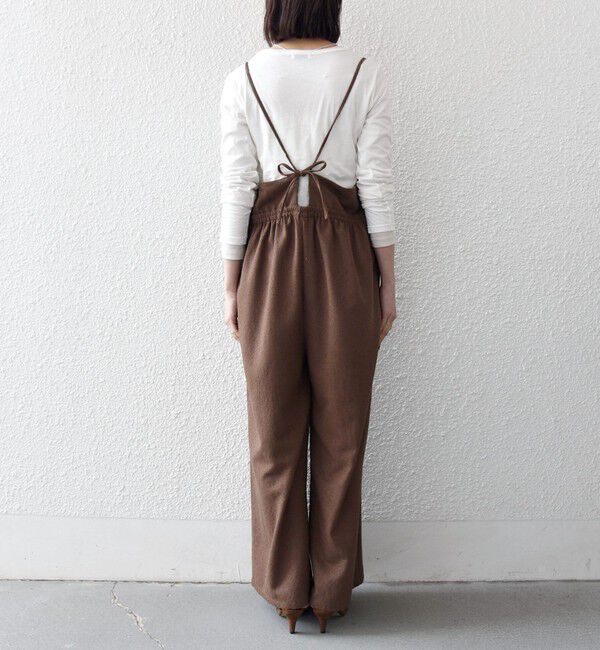 SHIPS any「SHIPS any:〈洗濯機可能〉ループヤーン イージー ギャザー サロペット」|オールインワン|