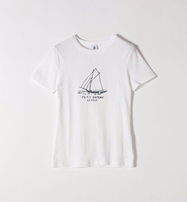 SHIPS any「【SHIPS any別注】PETIT BATEAU: ロゴ プリント コンパクト TEE 26SS」|Tシャツ・カットソー|