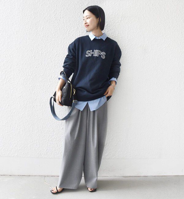 SHIPS for women「【WEB限定】SHIPS ラウンド ロゴ 刺繍 スウェット」|スウェット・ジャージ|