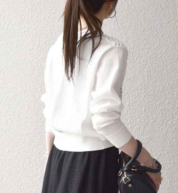 SHIPS any「《予約》SHIPS any:〈手洗い可能〉シアー ジャカード コンパクト カーディガン」|カーディガン|