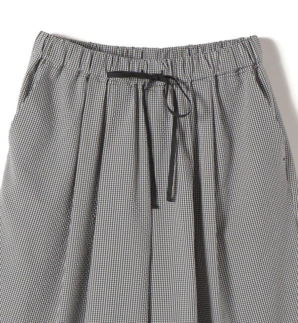 SHIPS for women「〈手洗い可能〉ギンガム サッカー ドロスト ショート パンツ」|その他|