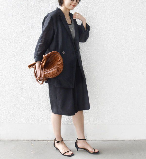 SHIPS for women「〈手洗い可能〉ギンガム サッカー ドロスト ショート パンツ」|その他|