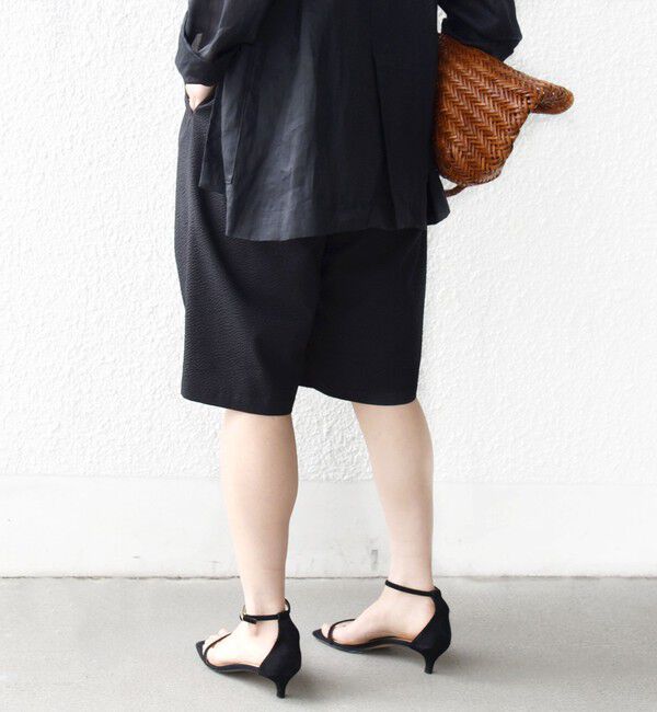 SHIPS for women「〈手洗い可能〉ギンガム サッカー ドロスト ショート パンツ」|その他|