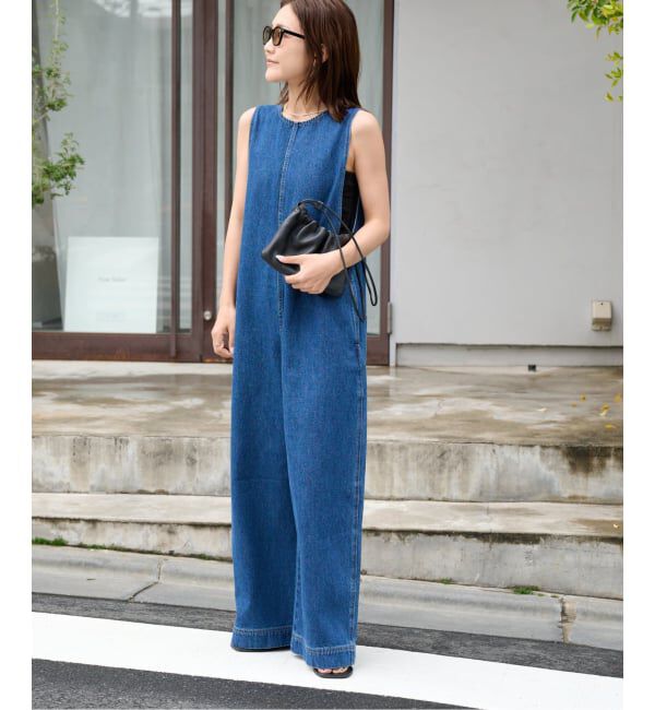 OUTDOOR PRODUCTS Usual Things「追加ULT デニムバックVネックオールインワン」|オールインワン|