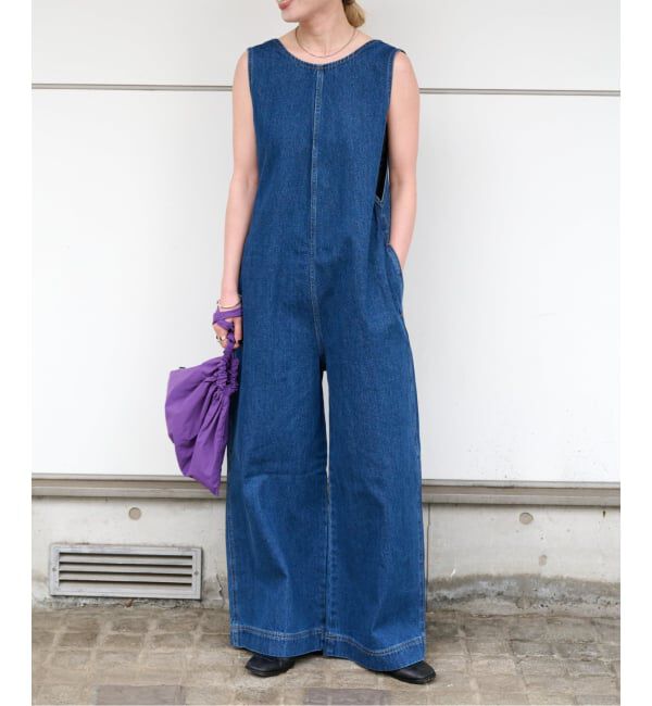 OUTDOOR PRODUCTS Usual Things「追加ULT デニムバックVネックオールインワン」|オールインワン|