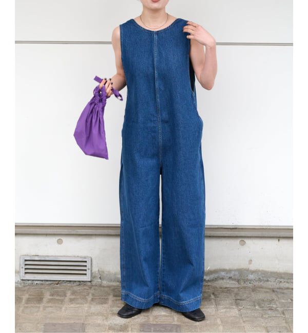 OUTDOOR PRODUCTS Usual Things「追加ULT デニムバックVネックオールインワン」|オールインワン|