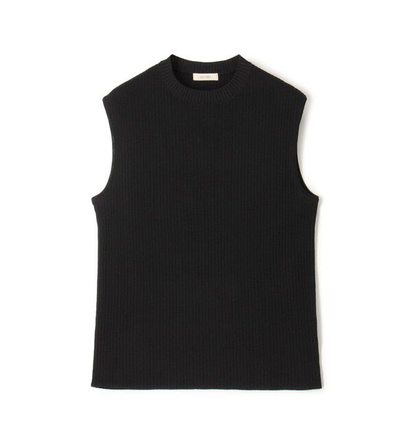 DES PRES「コットンアセテート ノースリーブプルオーバー」|ニット・セーター|19 ブラック