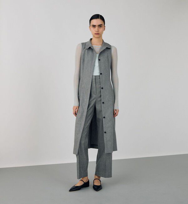 DES PRES「フランネルウールストレッチ セミワイドパンツ」|スラックス|