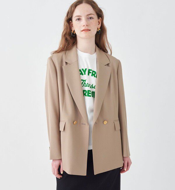 MACPHEE「ウールギャバジン ダブルブレストジャケット」|テーラードジャケット|