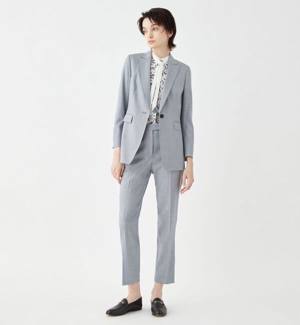 TOMORROWLAND collection「シャイニーピンポイント テーパードパンツ」|スラックス|