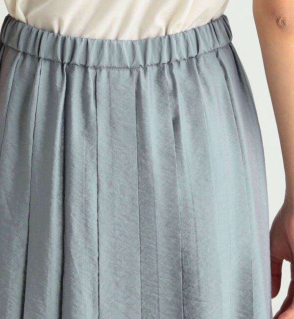 BACCA「オーガンジーレーヨンプリーツミドルスカート」|スカート|