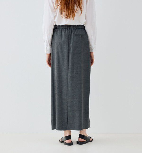 GALERIE VIE「ウォッシャブルギャバジン Iラインマキシスカート」|タイト|