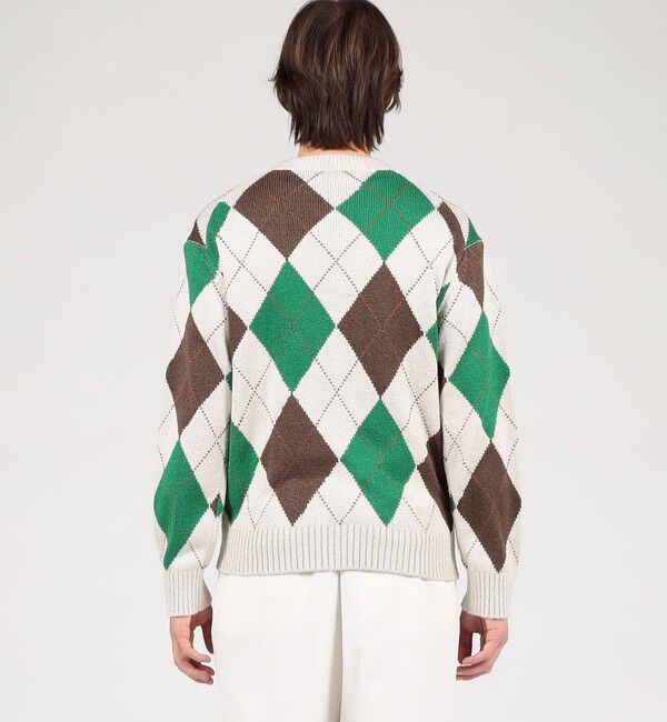 TOMORROWLAND MENS「TOMORROWLAND tricot シルク アーガイル クルーネックニット」|ニット・セーター|