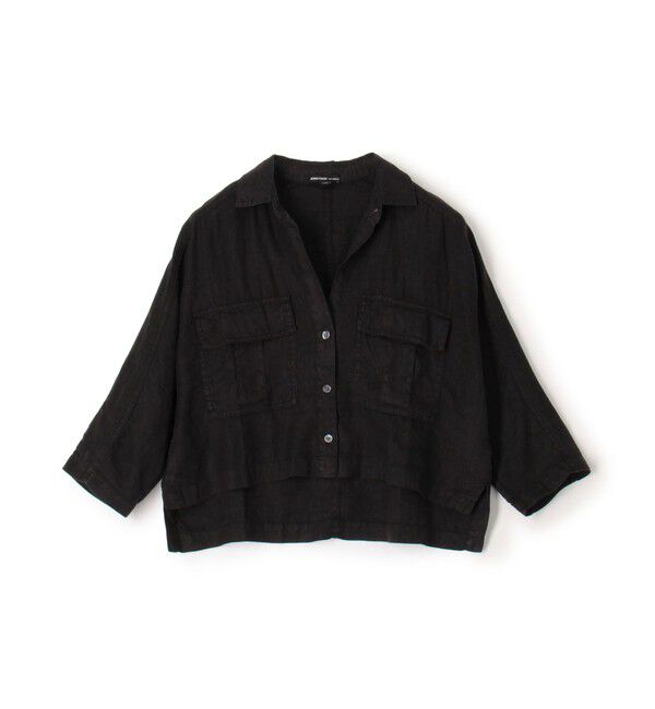 JAMES PERSE「ライトウェイトリネン クロップドシャツ WKO3149」|シャツ・ブラウス|19 ブラック