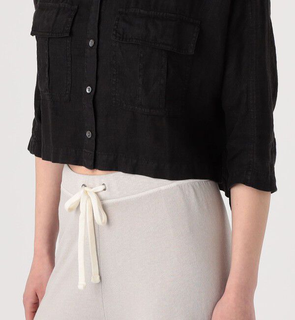 JAMES PERSE「ライトウェイトリネン クロップドシャツ WKO3149」|シャツ・ブラウス|