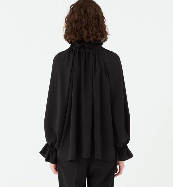 Ballsey「ウズラクレープ ボリュームギャザーブラウス」|シャツ・ブラウス|