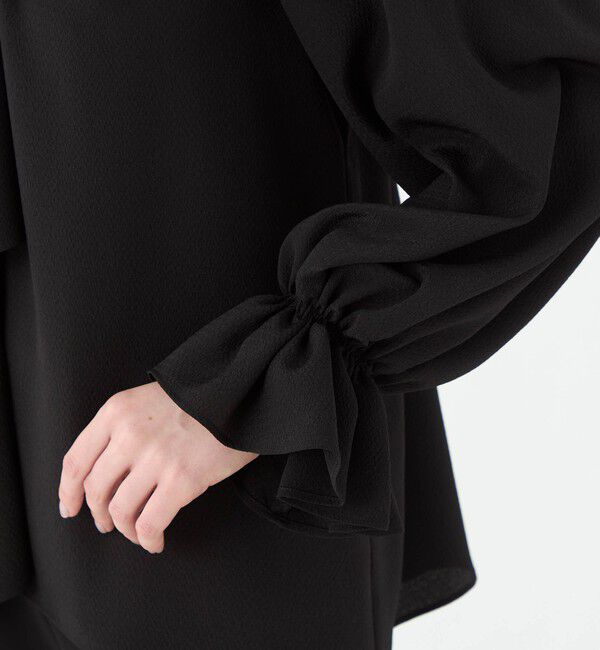 Ballsey「ウズラクレープ ボリュームギャザーブラウス」|シャツ・ブラウス|