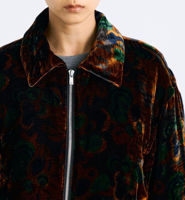 Edition「ベルベットプリント ジップブルゾン」|ブルゾン・スタジャン|