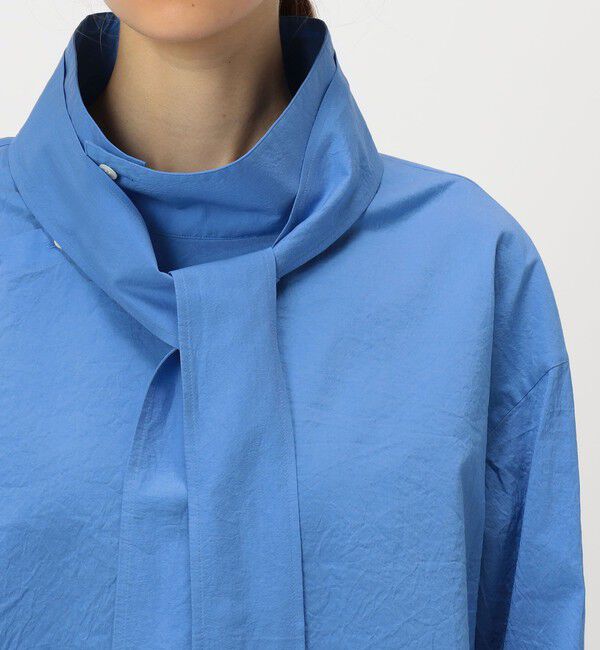 GALERIE VIE「コットンシルクブロード スタンドカラータイシャツ」|シャツ・ブラウス|