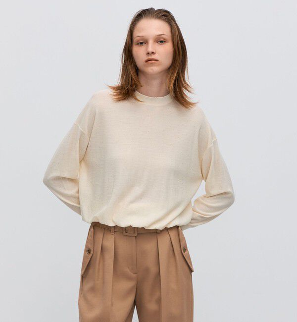 BACCA「スパークルファインウール クルーネックプルオーバー」|ニット・セーター|